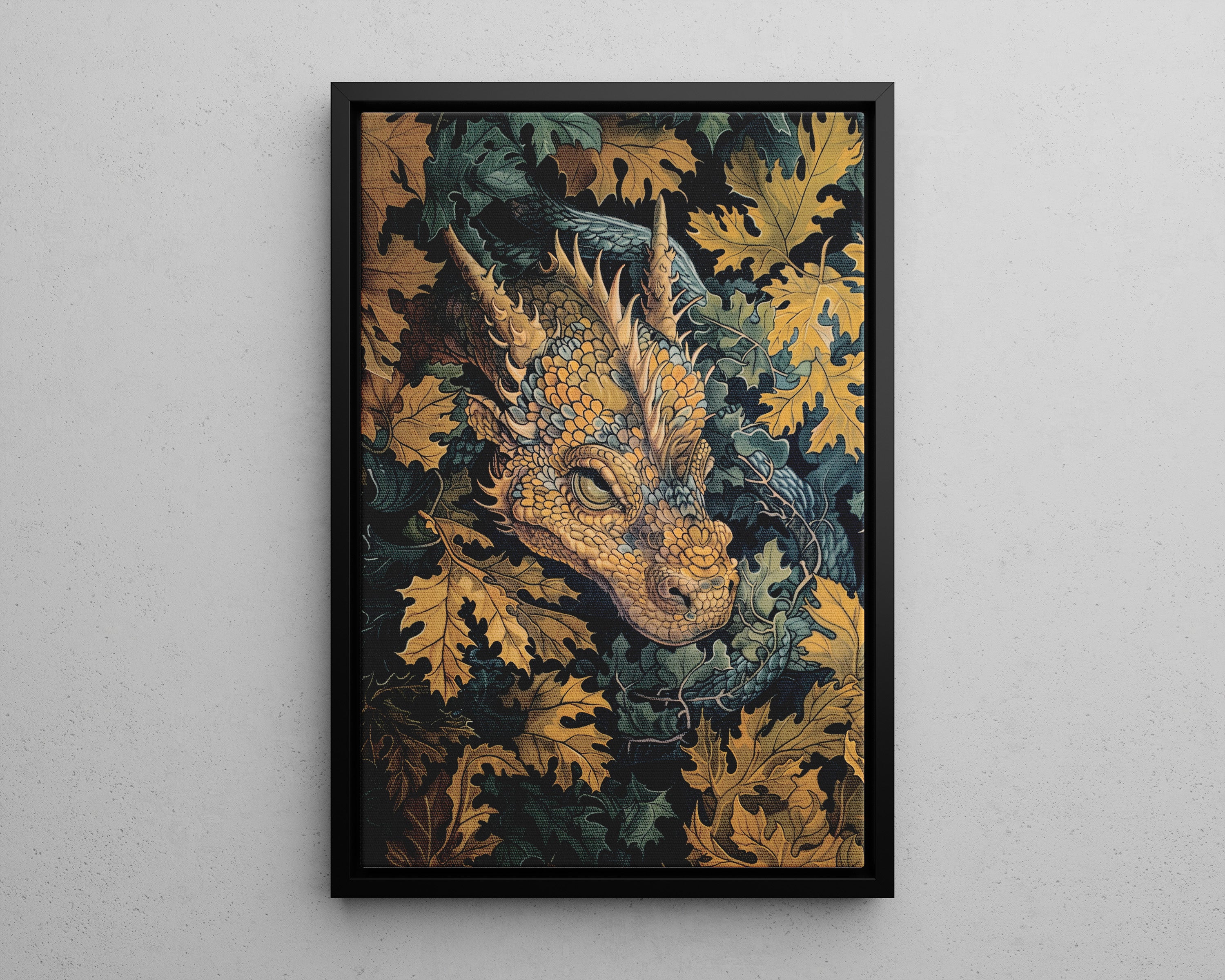 Framed Canvas - Enchanted Forest Dragon