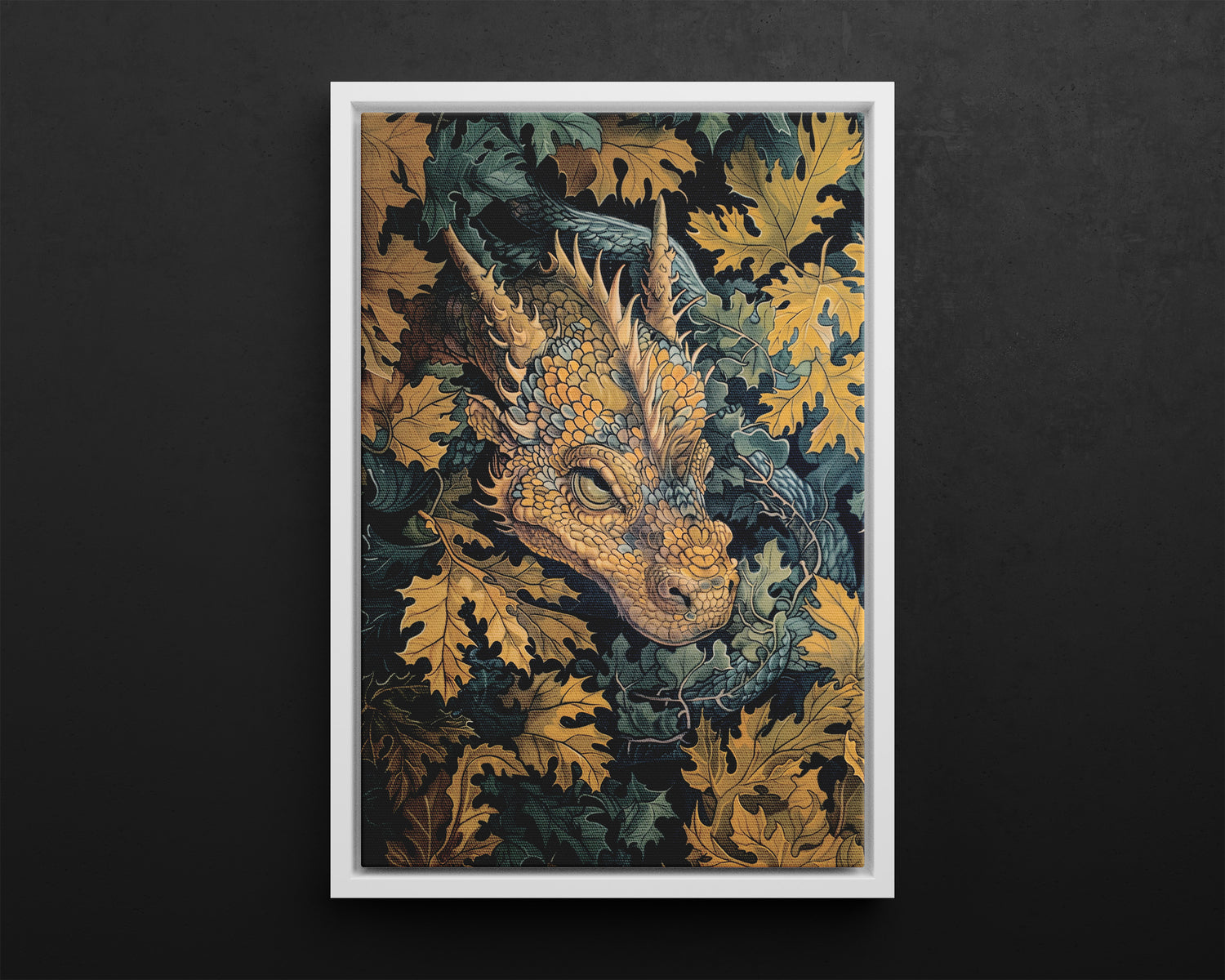 Framed Canvas - Enchanted Forest Dragon