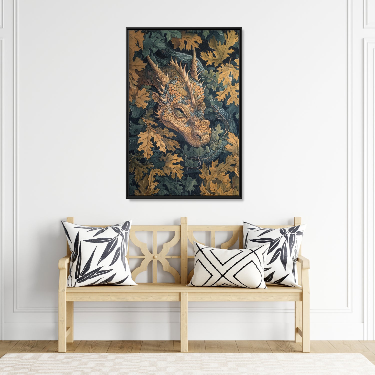 Framed Canvas - Enchanted Forest Dragon