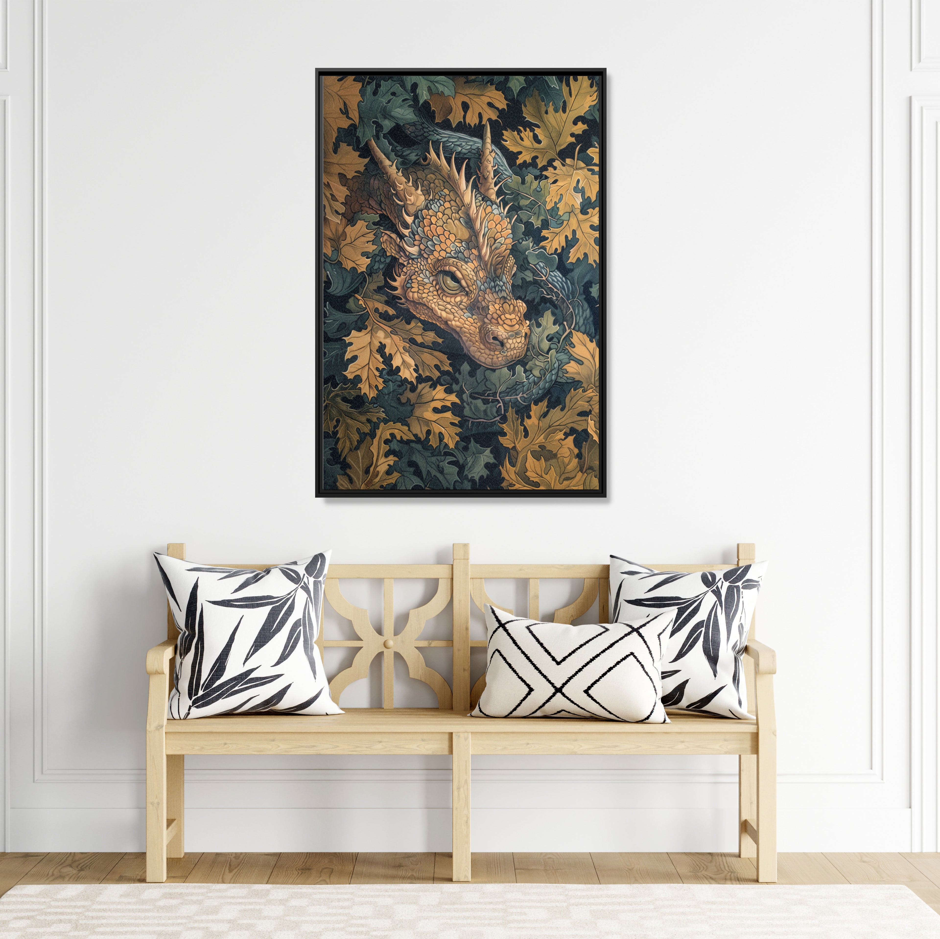 Framed Canvas - Enchanted Forest Dragon