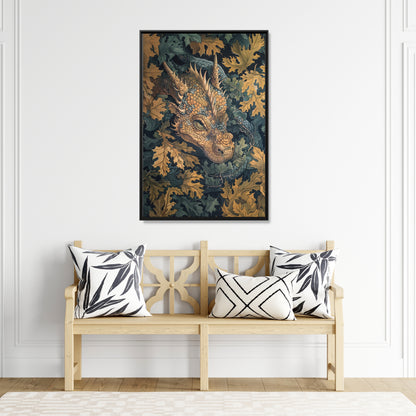 Framed Canvas - Enchanted Forest Dragon