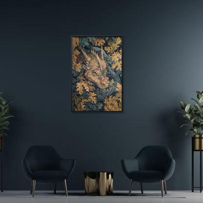 Framed Canvas - Enchanted Forest Dragon