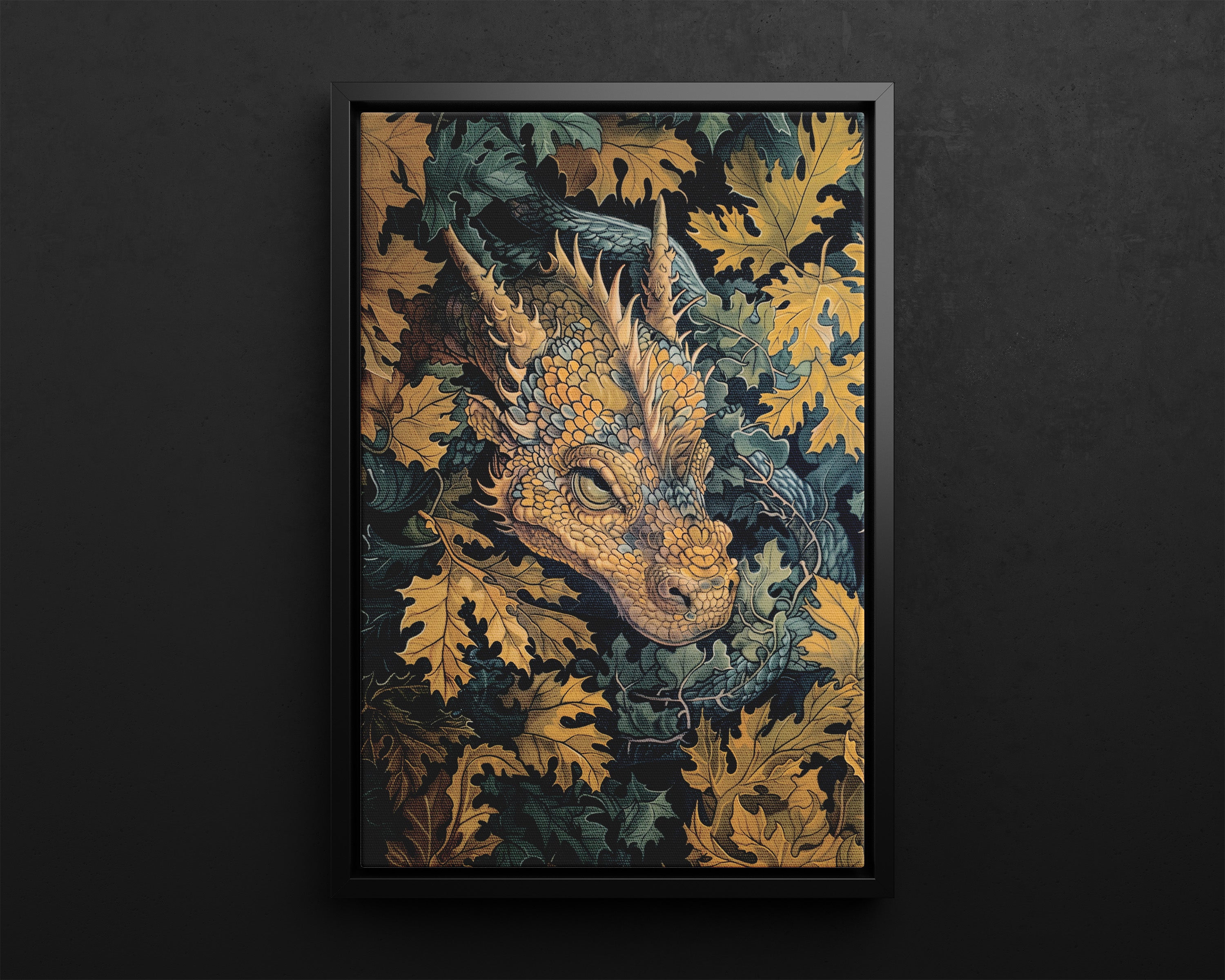 Framed Canvas - Enchanted Forest Dragon