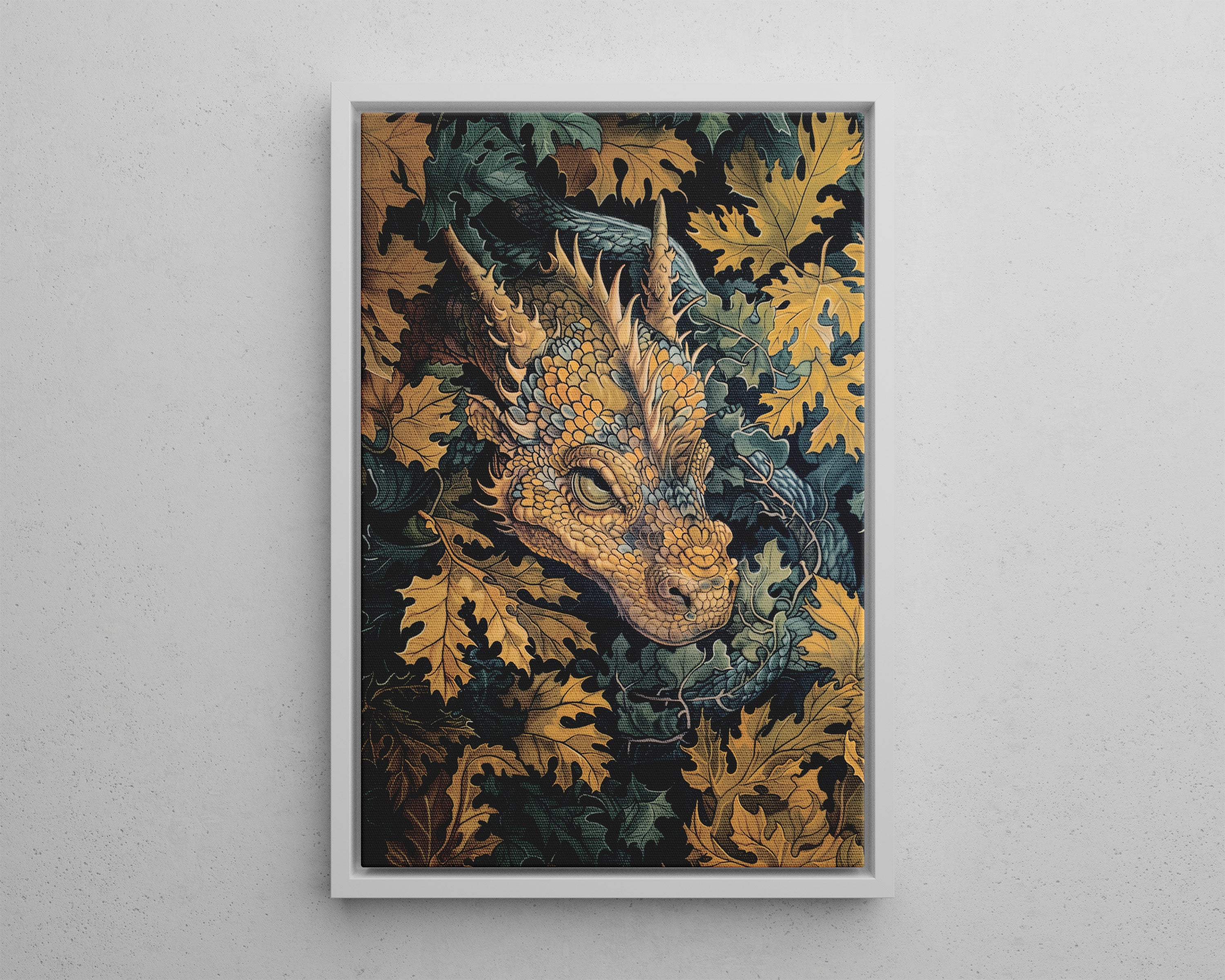Framed Canvas - Enchanted Forest Dragon
