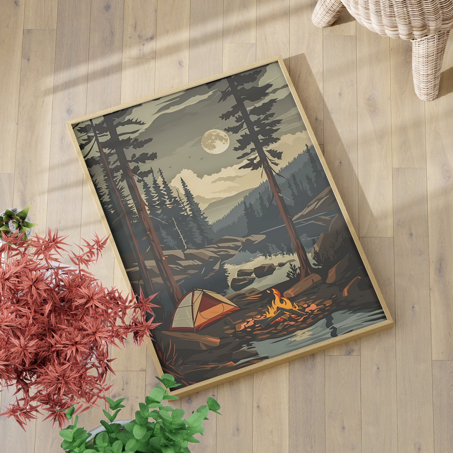 Moonlit Campfire Escape