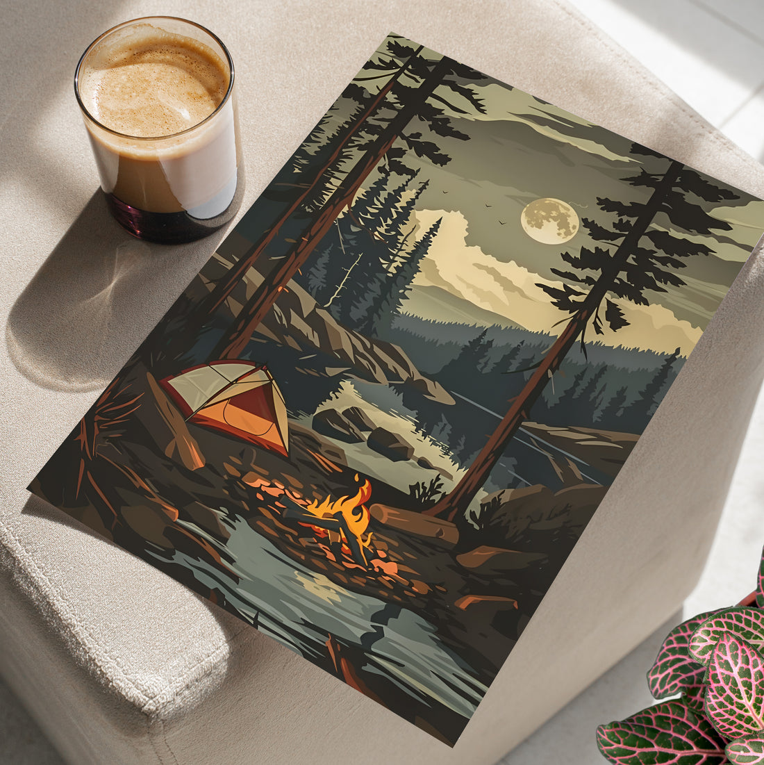 Moonlit Campfire Escape