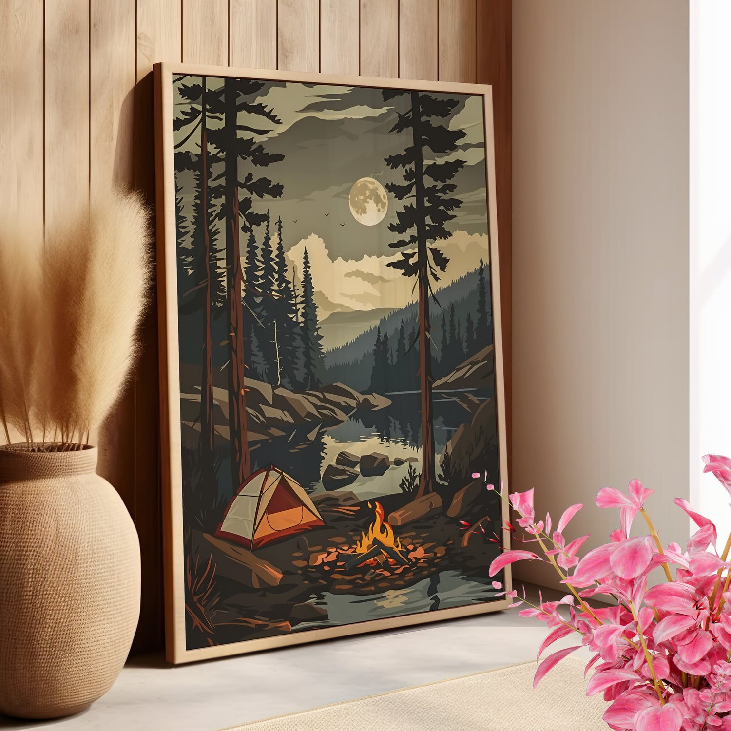 Moonlit Campfire Escape