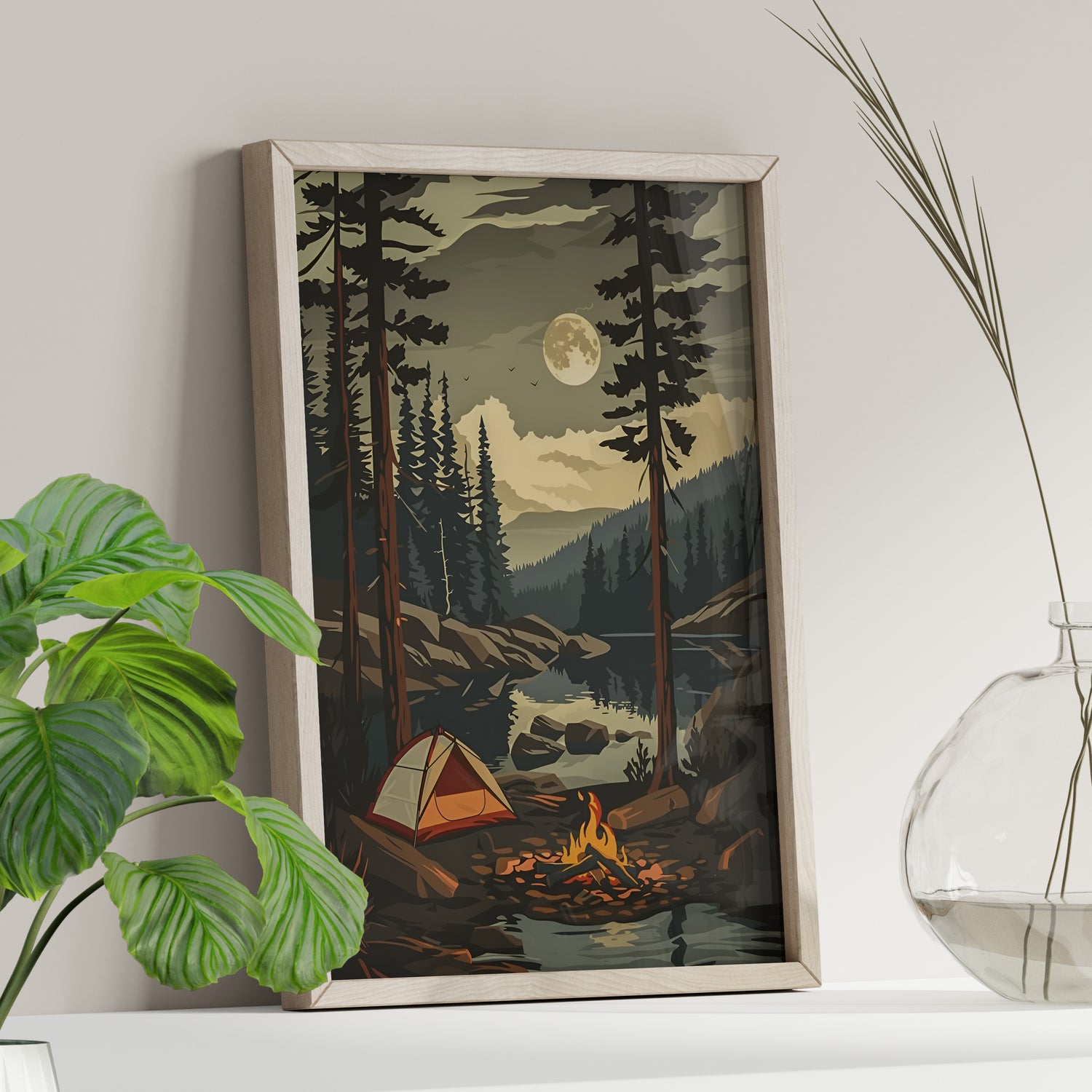 Moonlit Campfire Escape