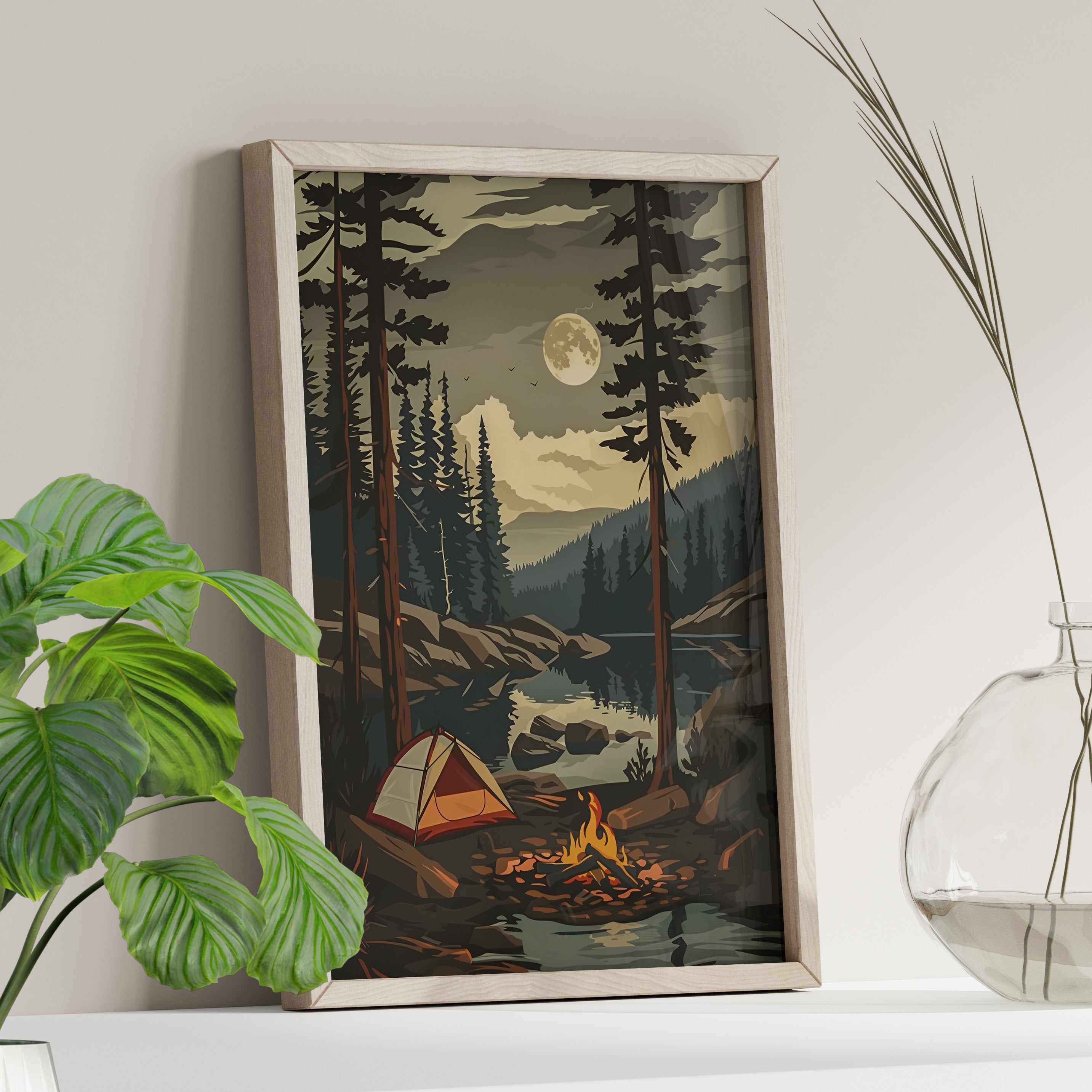 Moonlit Campfire Escape