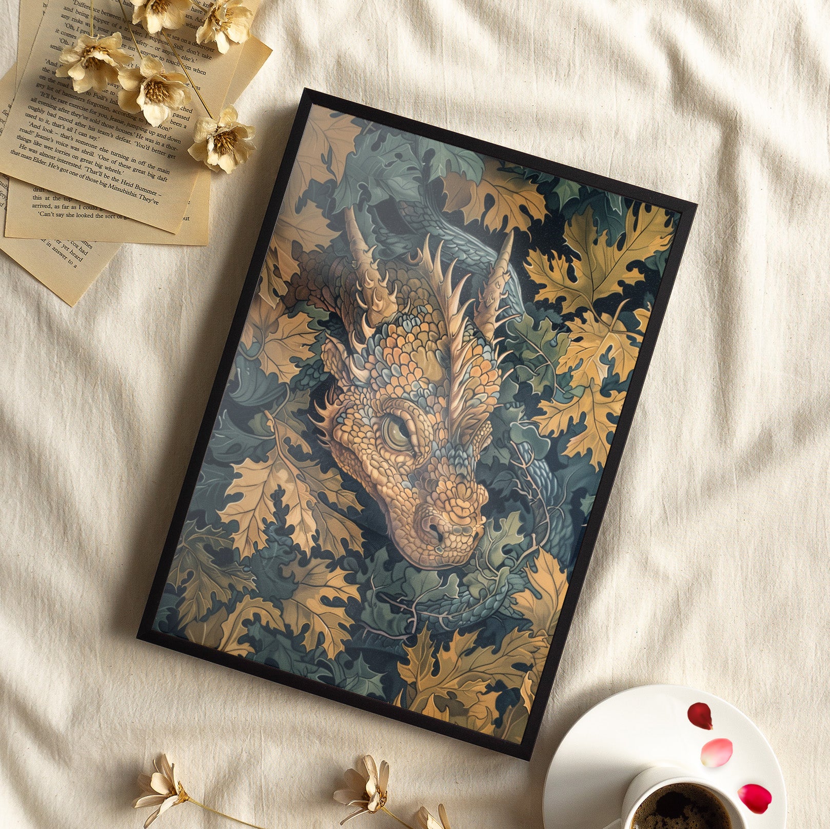 Framed Paper Print - Enchanted Forest Dragon