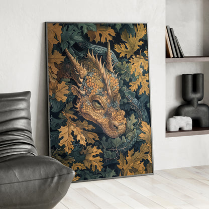 Framed Paper Print - Enchanted Forest Dragon