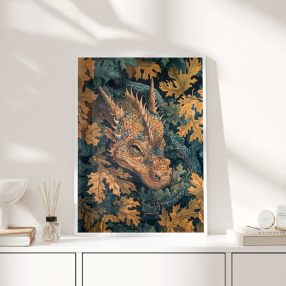 Framed Paper Print - Enchanted Forest Dragon