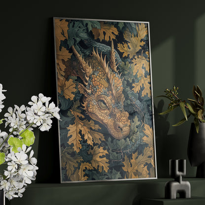 Framed Paper Print - Enchanted Forest Dragon