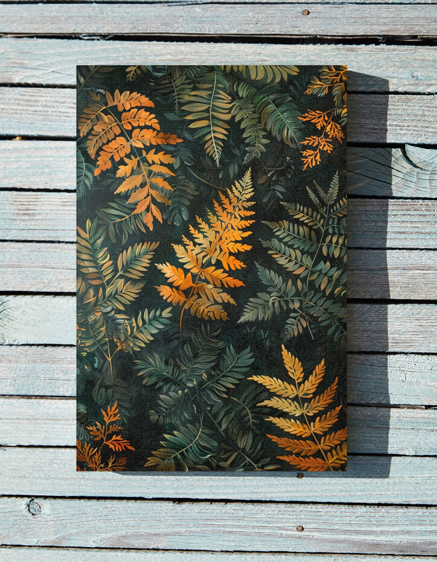 .75&quot; Matte Canvas - Golden Fern Elegance