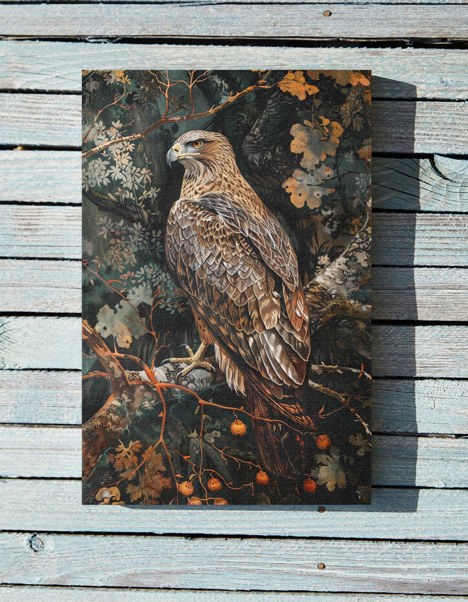 1.25" Matte Canvas - Majestic Hawk in Autumn