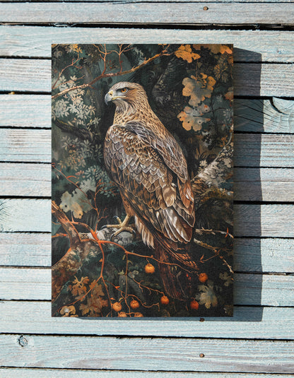 1.25" Matte Canvas - Majestic Hawk in Autumn