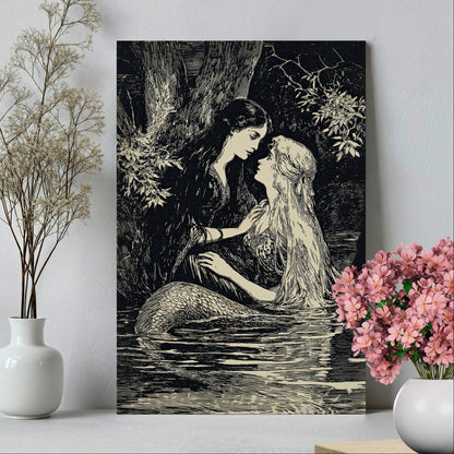 .75" Matte Canvas - Mermaid Fairy Midnight Kiss