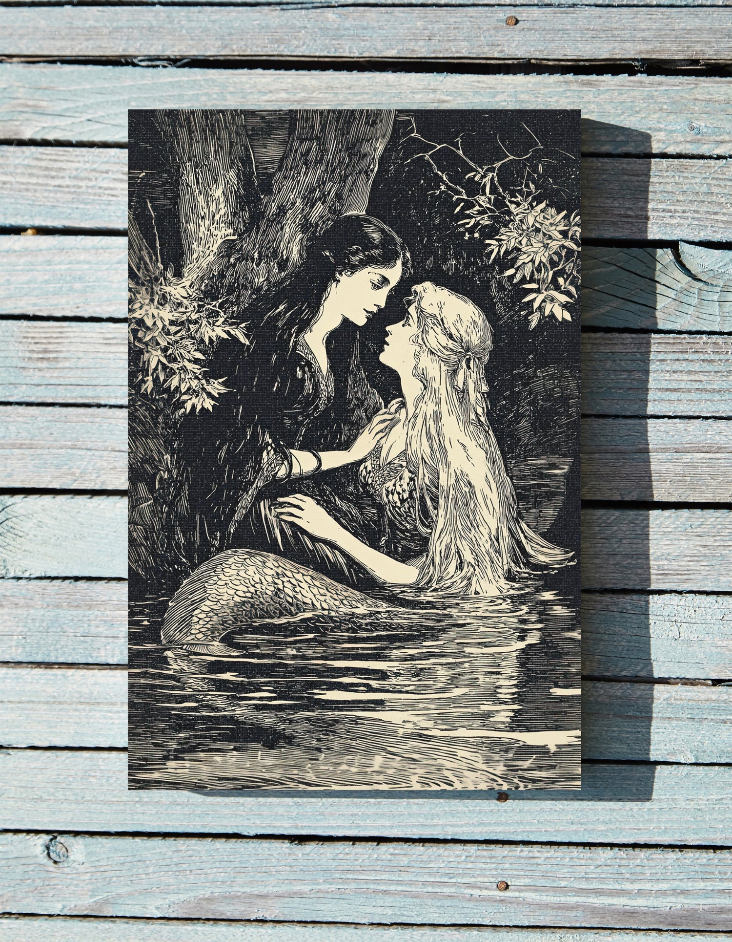 .75" Matte Canvas - Mermaid Fairy Midnight Kiss