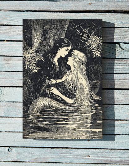 .75" Matte Canvas - Mermaid Fairy Midnight Kiss