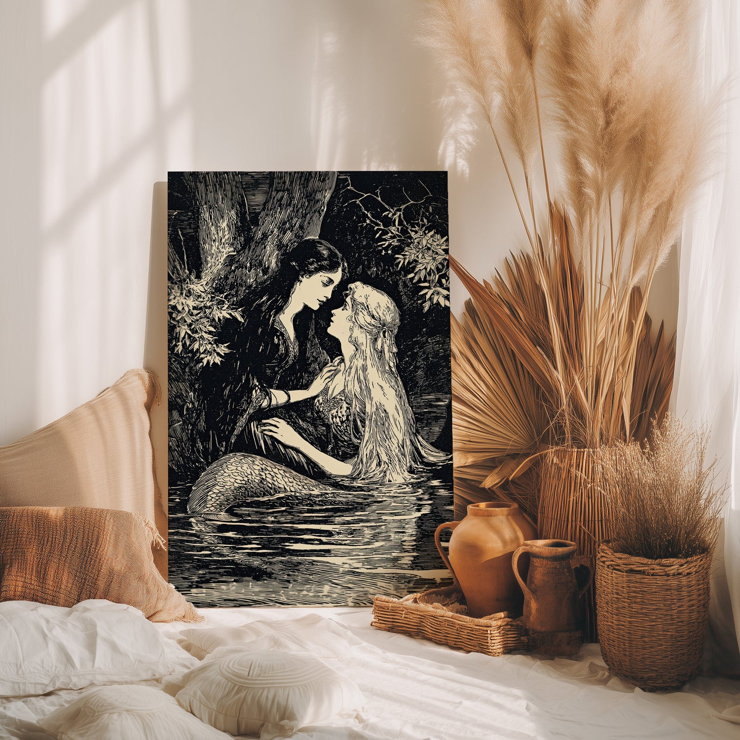 .75" Matte Canvas - Mermaid Fairy Midnight Kiss