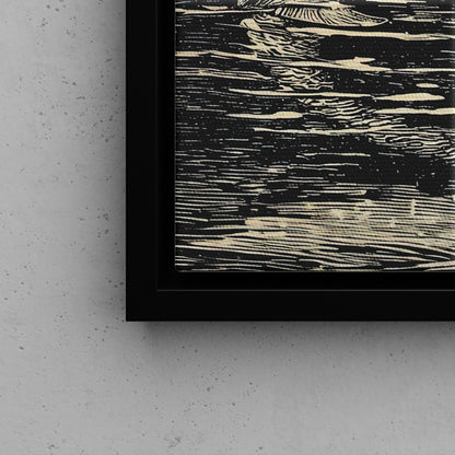 Framed Canvas - Mermaid Fairy Midnight Kiss