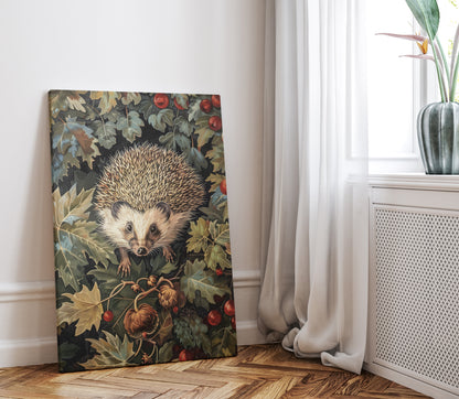 .75" Matte Canvas - Woodland Hedgehog Hideaway