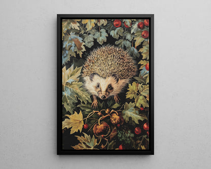 Framed Canvas - Woodland Hedgehog Hideaway