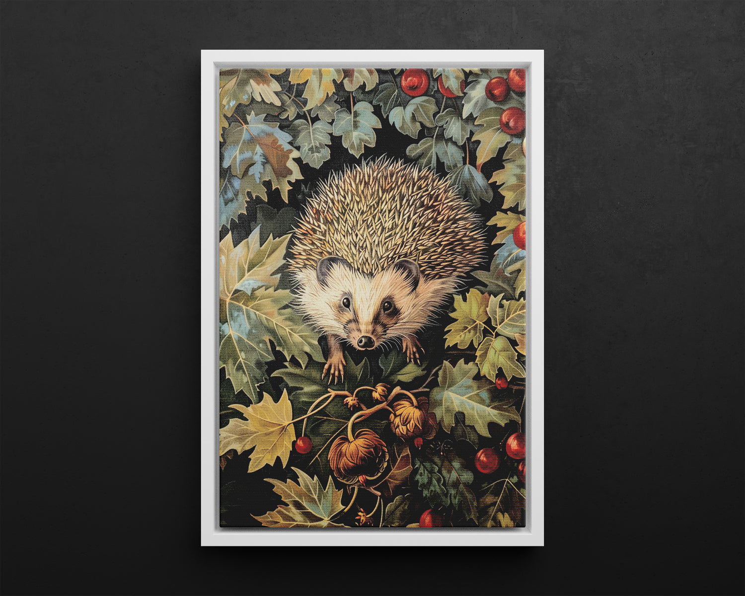 Framed Canvas - Woodland Hedgehog Hideaway