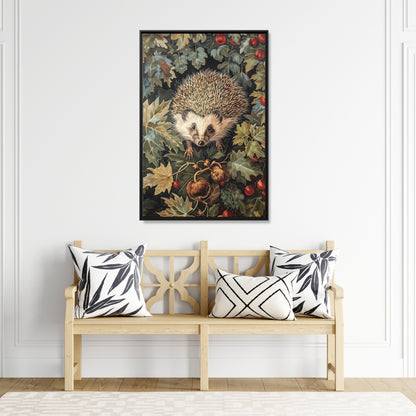 Framed Canvas - Woodland Hedgehog Hideaway