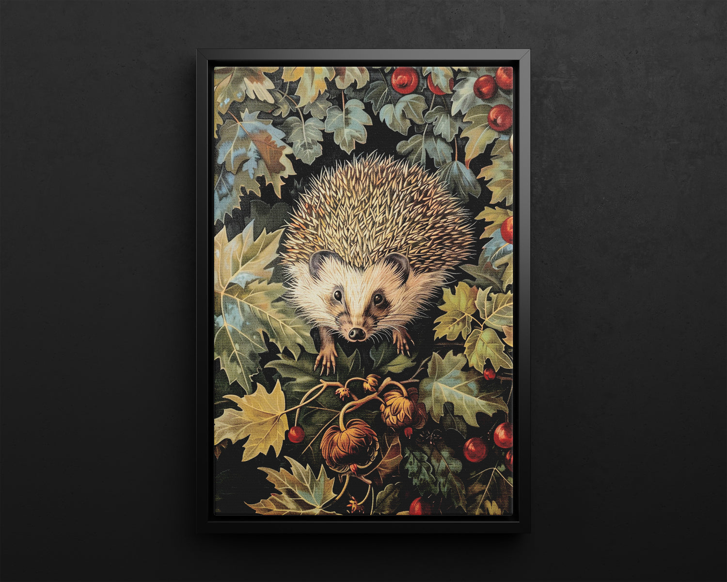 Framed Canvas - Woodland Hedgehog Hideaway