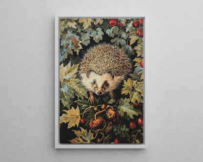 Framed Canvas - Woodland Hedgehog Hideaway