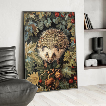 Framed Paper Print - Woodland Hedgehog Hideaway