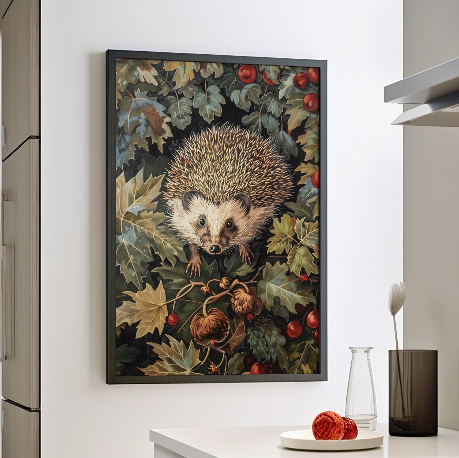 Framed Paper Print - Woodland Hedgehog Hideaway