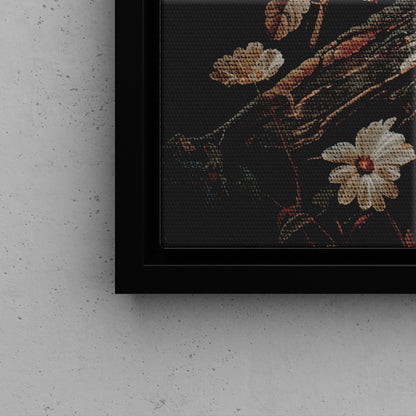 Framed Canvas - Midnight Watchful Owl