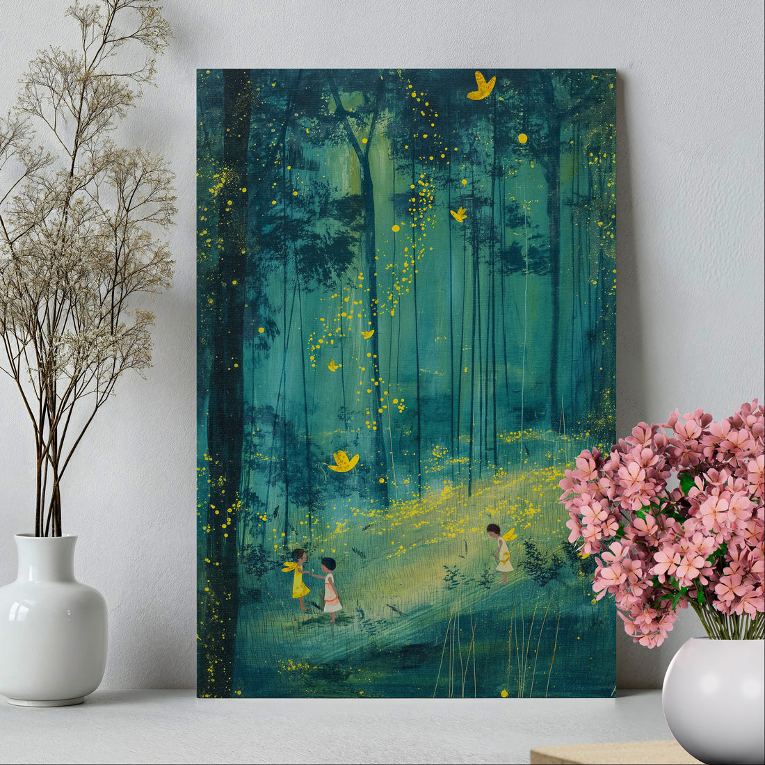 .75&quot; Matte Canvas - Enchanted Firefly Forest