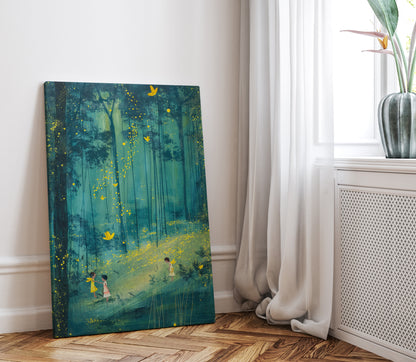 .75&quot; Matte Canvas - Enchanted Firefly Forest