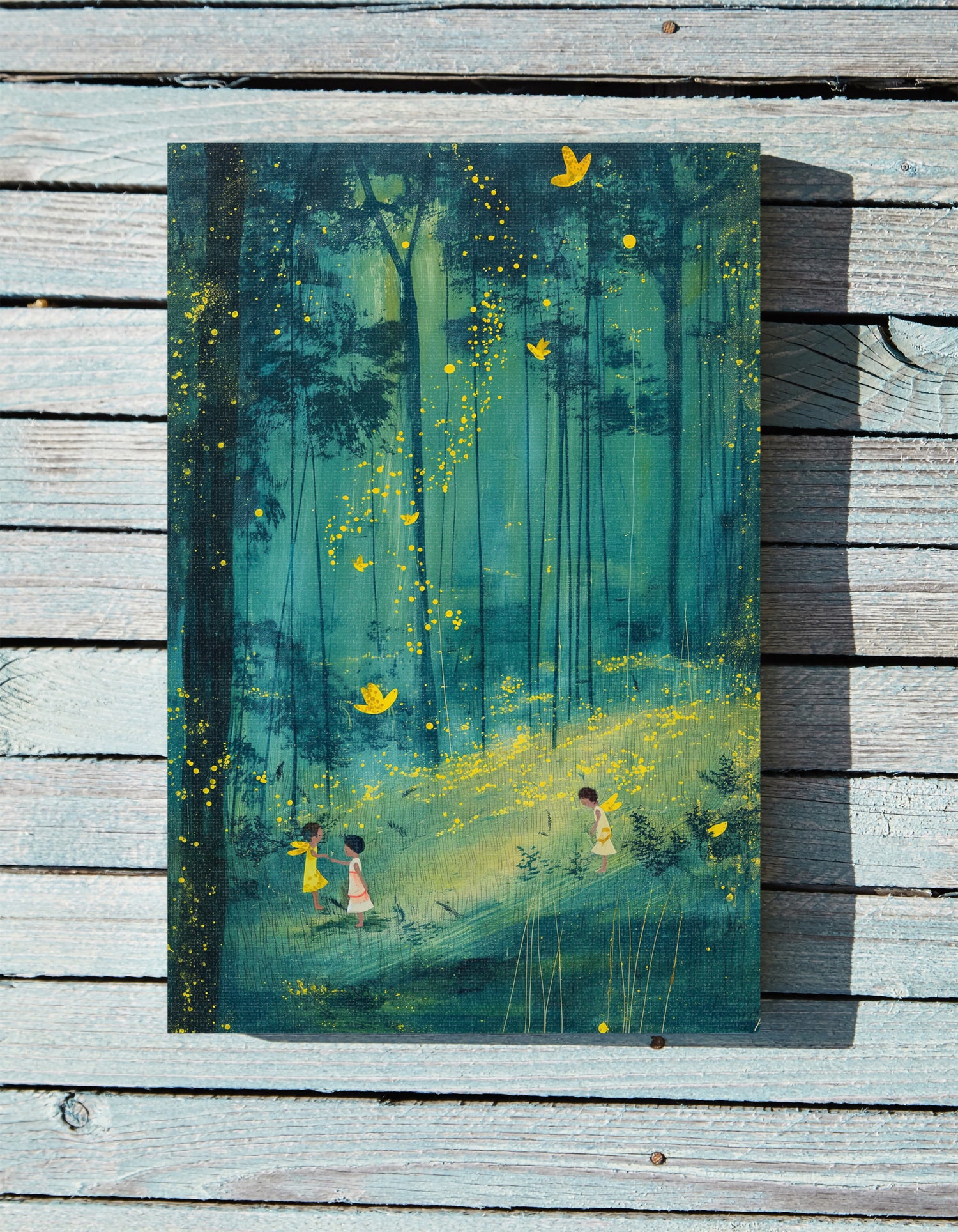 .75&quot; Matte Canvas - Enchanted Firefly Forest