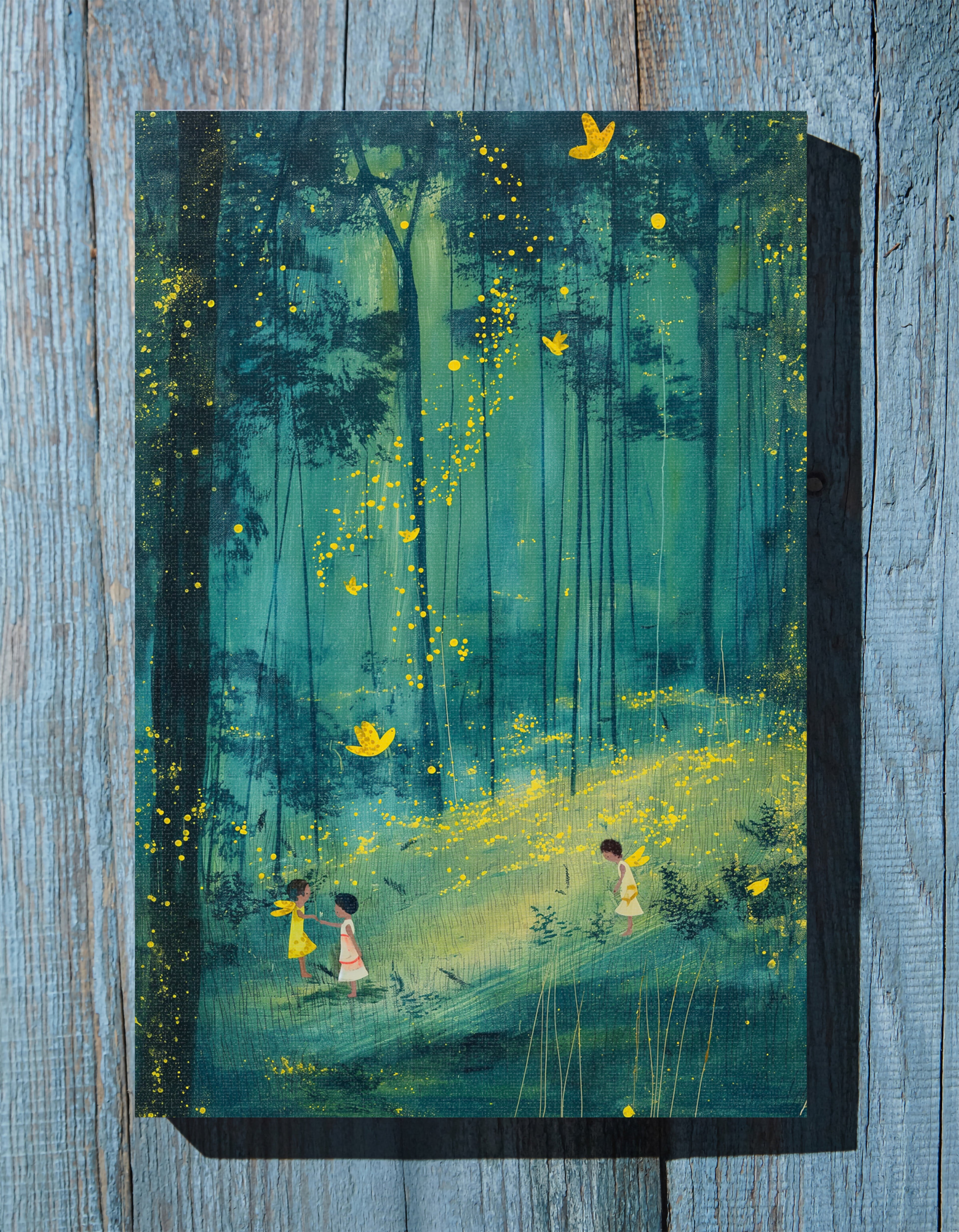 .75&quot; Matte Canvas - Enchanted Firefly Forest