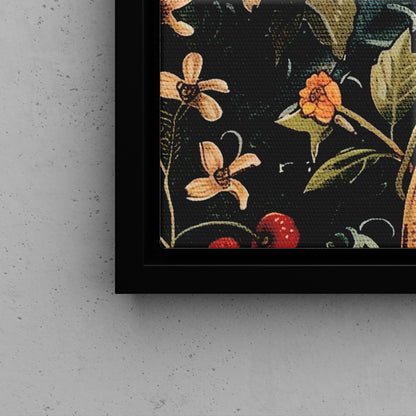 Framed Canvas - Robin and Sparrow Symphony