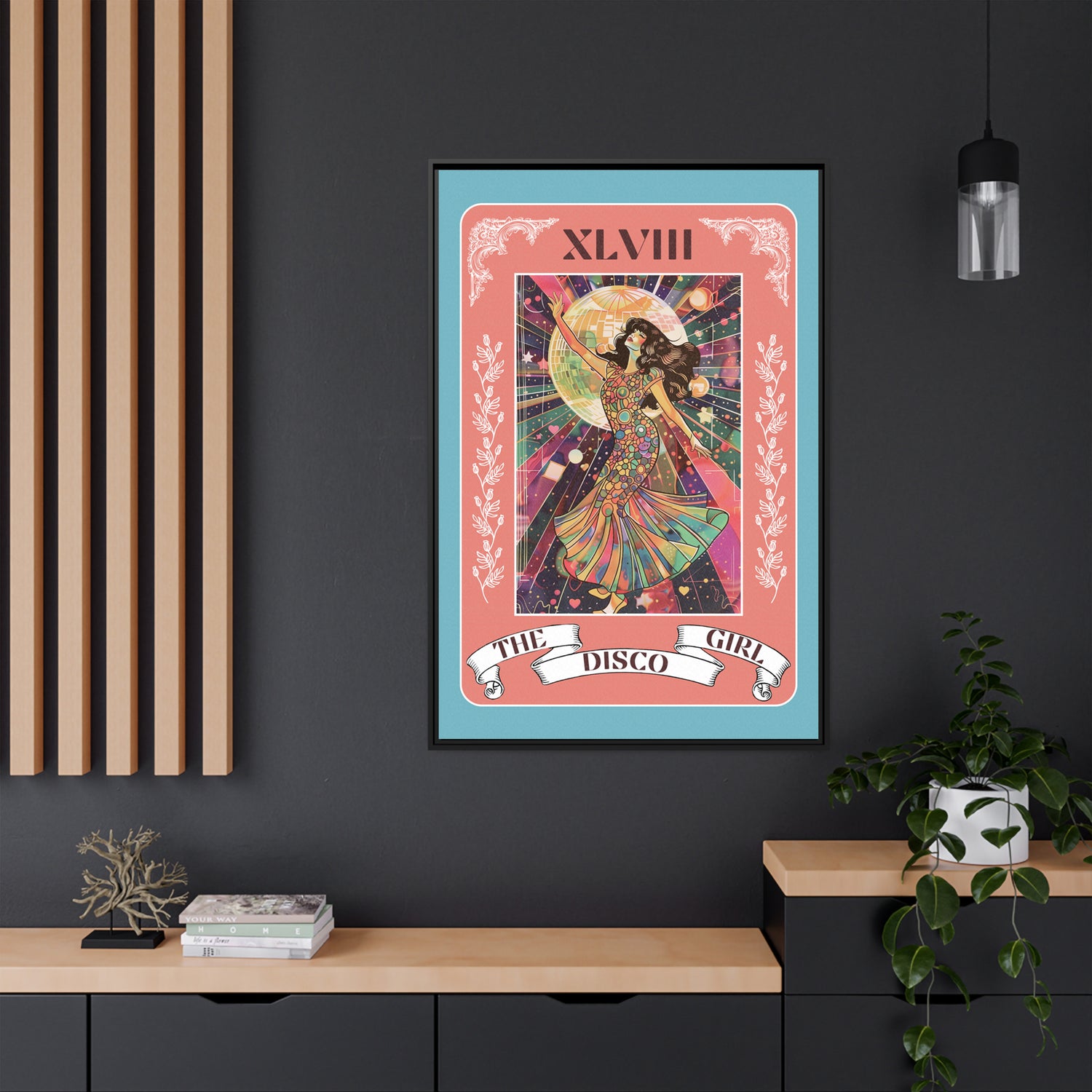 Framed Canvas - The Disco Girl