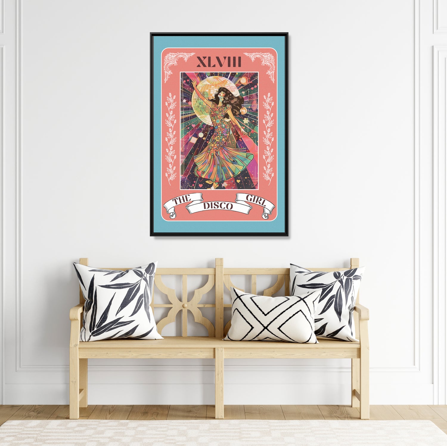 Framed Canvas - The Disco Girl