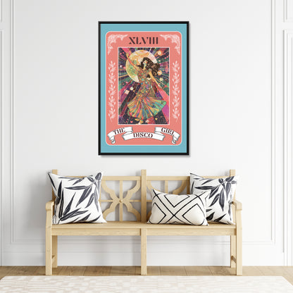 Framed Canvas - The Disco Girl