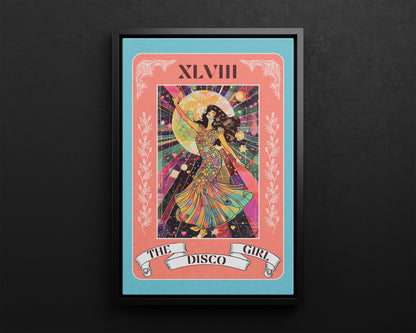 Framed Canvas - The Disco Girl