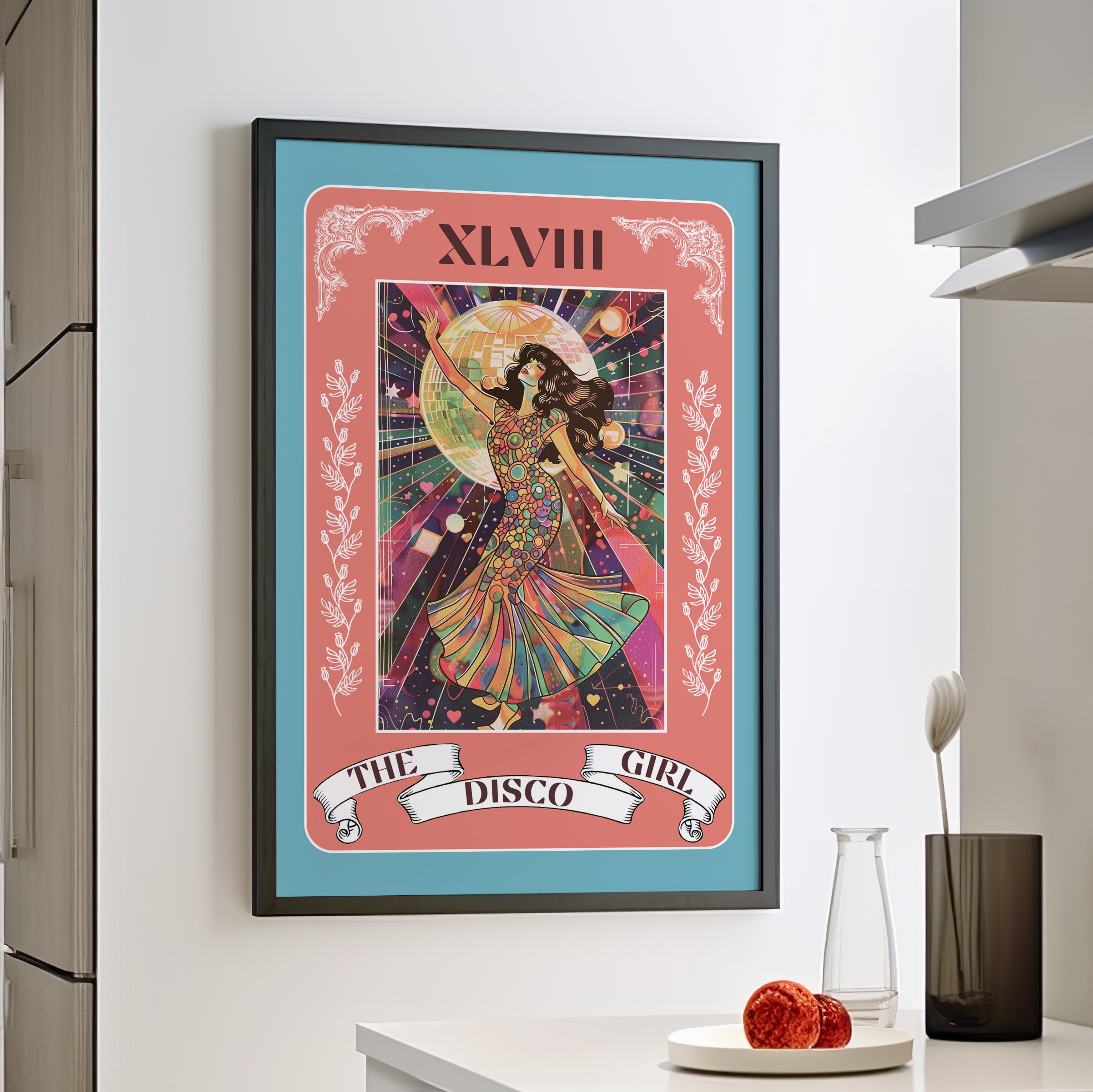 Framed Paper Print - The Disco Girl