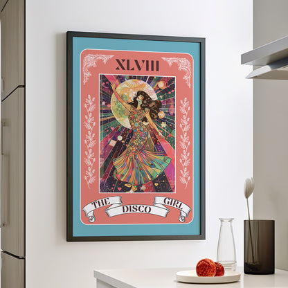 Framed Paper Print - The Disco Girl