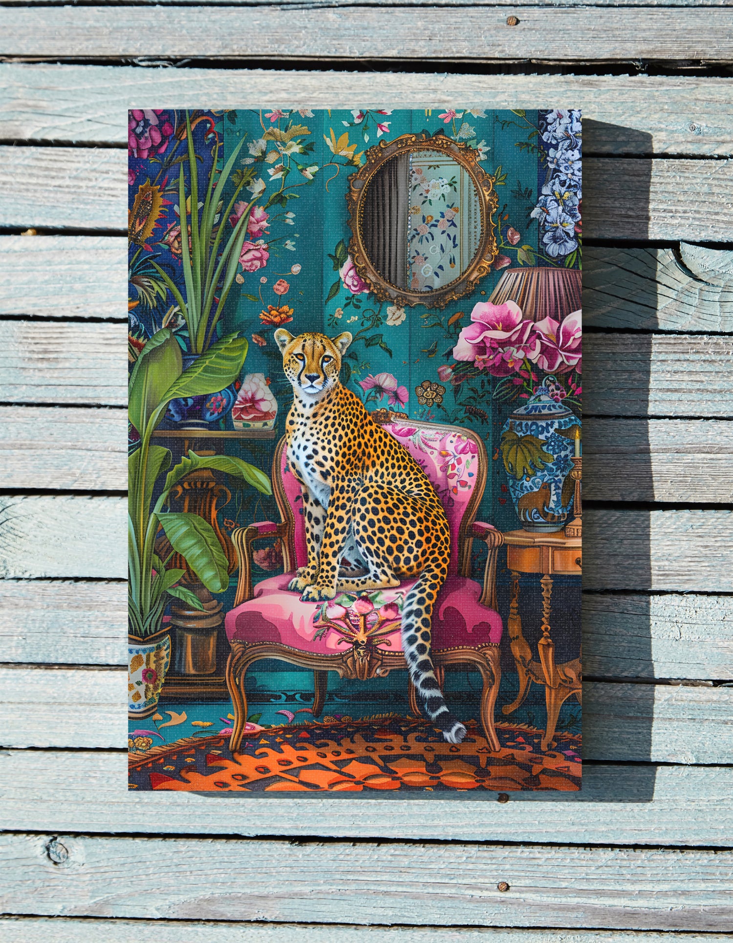 1.25" Matte Canvas - Regal Cheetah Reverie