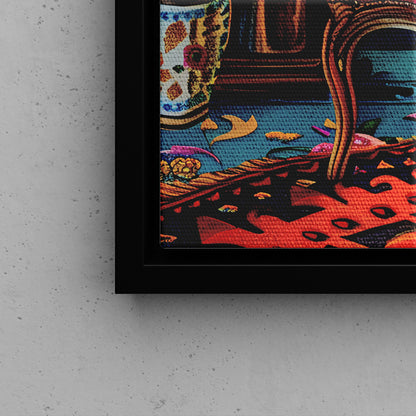 Framed Canvas - Regal Cheetah Reverie