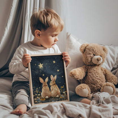 Stargazing Bunnies Love