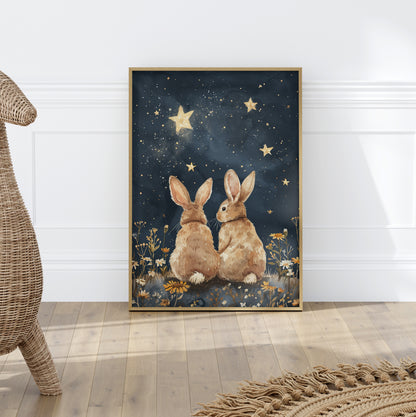 Stargazing Bunnies Love