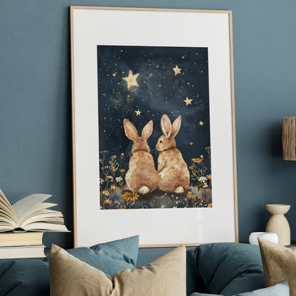 Stargazing Bunnies Love